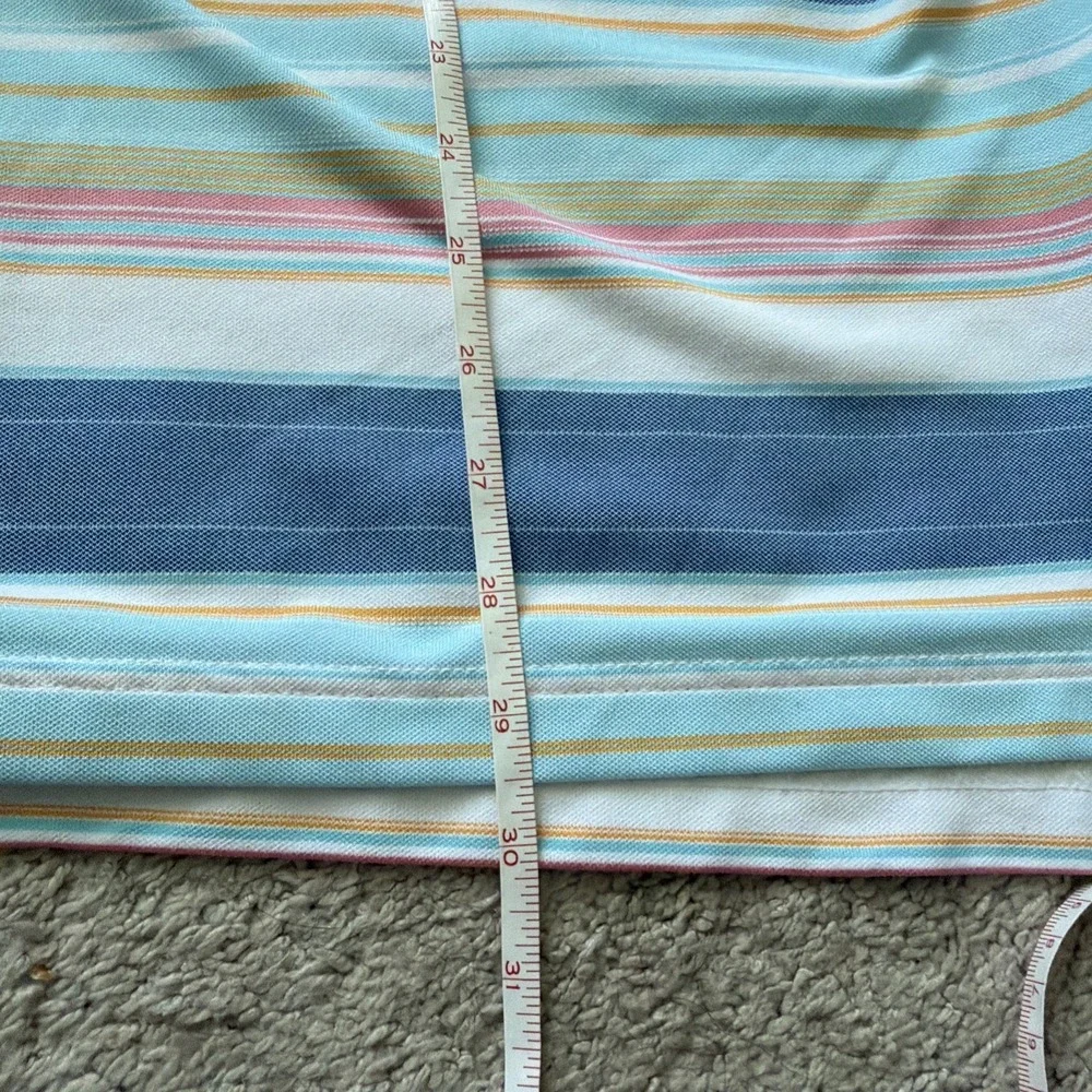 Johnnie O Polo Shirt Mens Large Baha Mar Bahamas Golf Resort Erwin Lake Striped